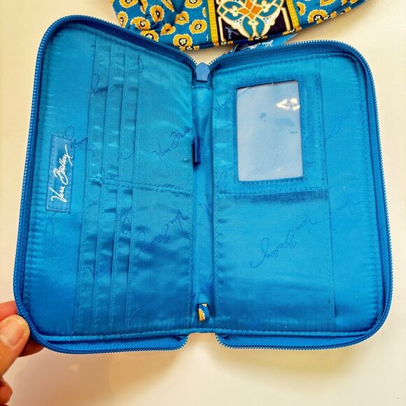 Vera Bradley Travel Set Duffle Bag Cosmetic Pouch Wallet Riviera Classic Excel! - Picture 15 of 16